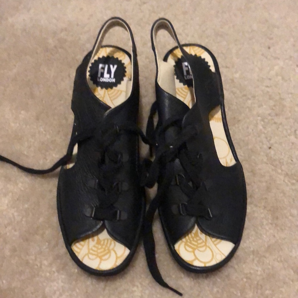 Fly London Lace Up Wedges